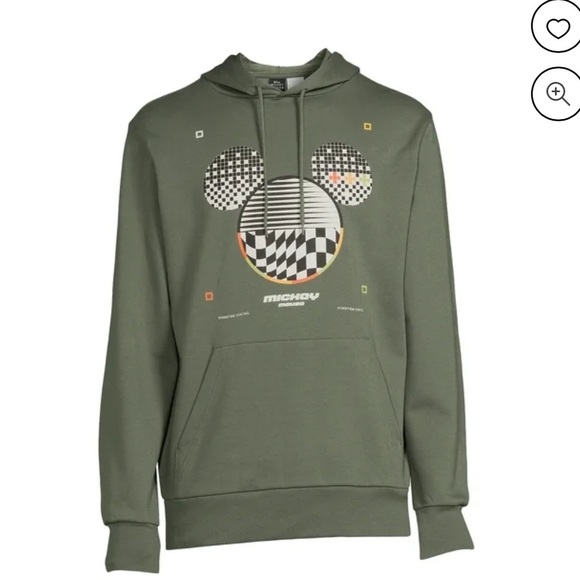 Disney Mickey Mouse Men's Graphic Hoodie - Green Size Large - Picture 5 of 8
